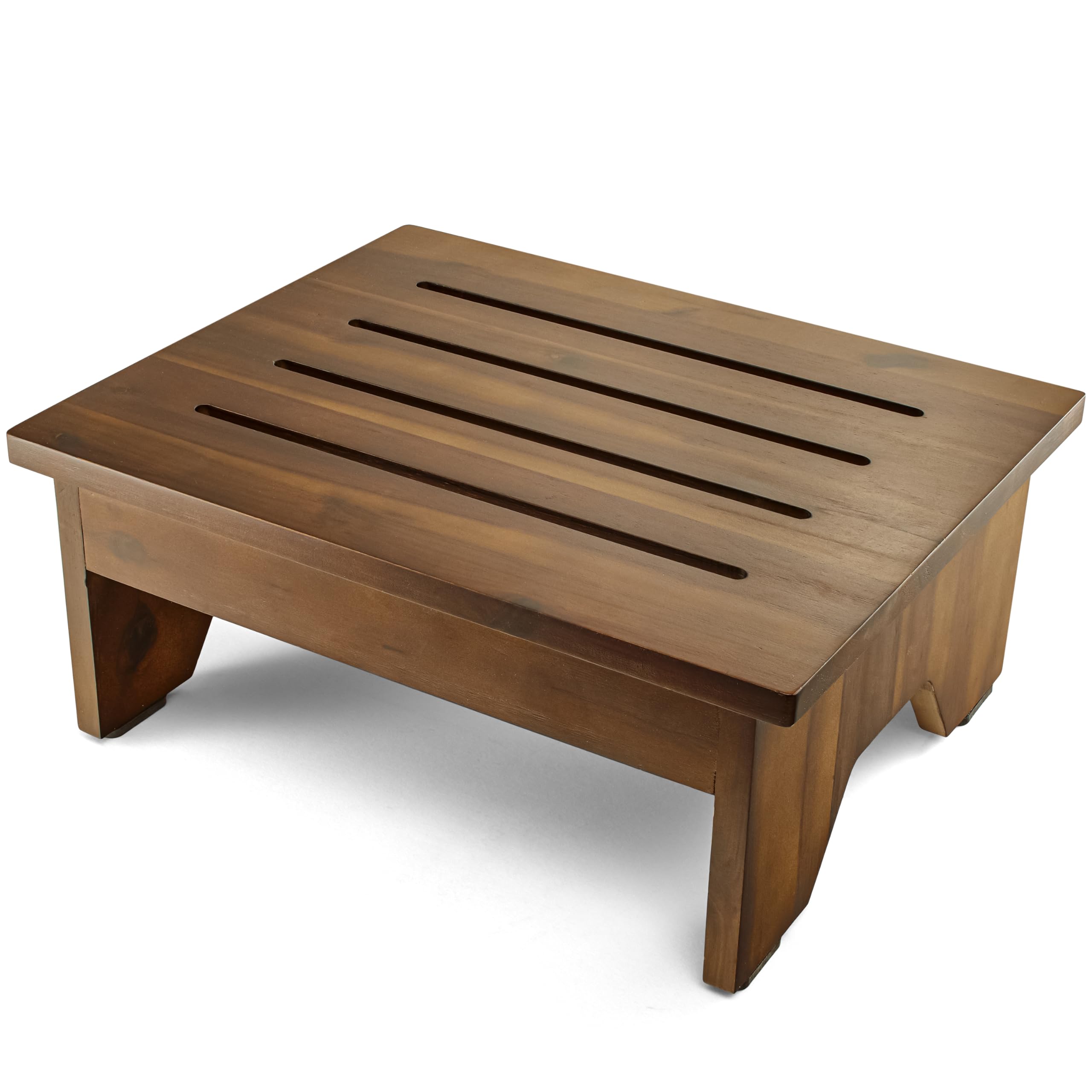 Photo 1 of HOLANA 6.5" Wooden Step Stool for Adults (No Assemble Required) - 500 Lbs One Step Stools for High Bed Riser - Small Stepping Stool for Elderly, Seniors, Kid/Bathroom, Bed, Kitchen (Acacia Wood)
