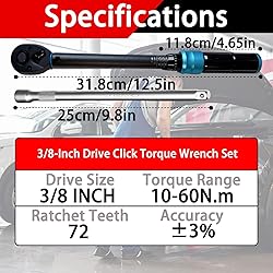 Ecoflick 3/8" Drive Click Torque Wrench