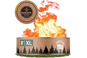 Radiate XL 8" Portable Campfire As Seen On Shark Tank - Up to 2 Hours of Burn Time - Reusable Travel Fire Pit for Camping, Patios & Beach Days - Portable Fire Pit - Made in USA