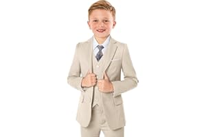 KEYWANTS Boys’ Formal Suit 5 Piece Set, Toddler Tuxedos for Wedding, Suits for Teens Boy Dress School Clothes