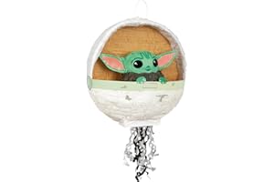 Unique Star Wars The Child Pull String Party Pinata, 17.5". x 21.5", Multicolor