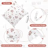 Radsocken Wet Bag 2 Pack Waterproof Reusable Nappy Bags Double Zipper Blue view 3