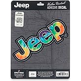 Jeep Tie Dye Logo Adhesive Vinyl Decal - Fun Jeep Sticker for Car, Window, Water Bottle or Laptop