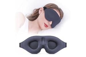 3D Contoured Light-Blocking Sleep Mask with Adjustable Strap, Soft Breathable Travel Sleep Mask-3