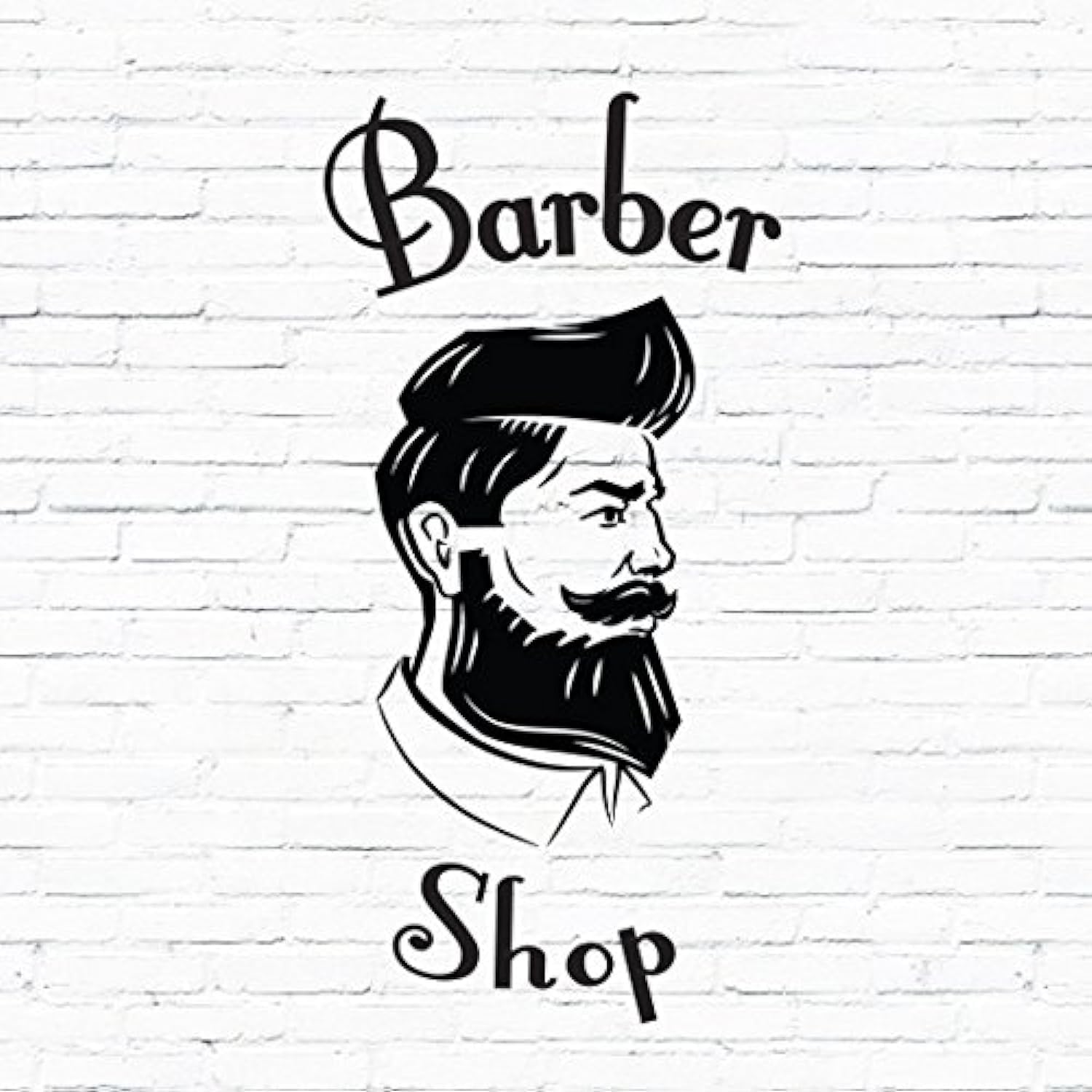 Barbers Shop Gentlemen Salon Vinyl Sign Hairdressers Hair Window Lettering Sticker