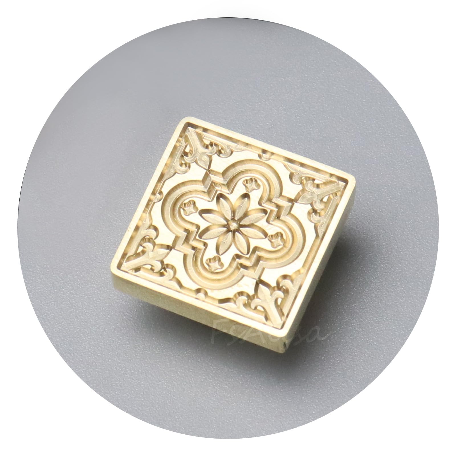 fsalisa European Pattern Wax Seal Stamp Sealing Wax Stamp Vintage Brass Head without Wooden Handle Great for Embellishment of Cards Envelopes, Wedding Invitations, Wine Packages, Gift Wrapping (2)
