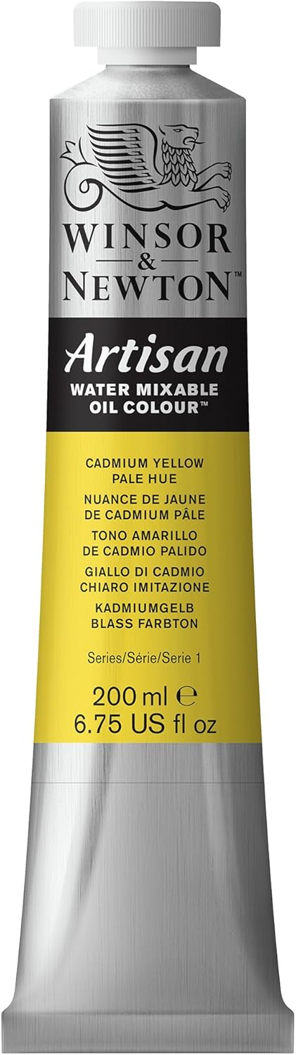Winsor and Newton Artisan Water Mixable Oil Colour 200ml Cadmium Yellow Pale, Cadmium Yellow Light Shade, 200 ml (Pack of 1)