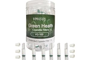 VOVCIG Cigarette Filters That Remove Tar and Chemical,Extended Filter with Triple Microporous Multiple Filtration Suitable for Regular and 5mm Cigarettes(100Pcs)