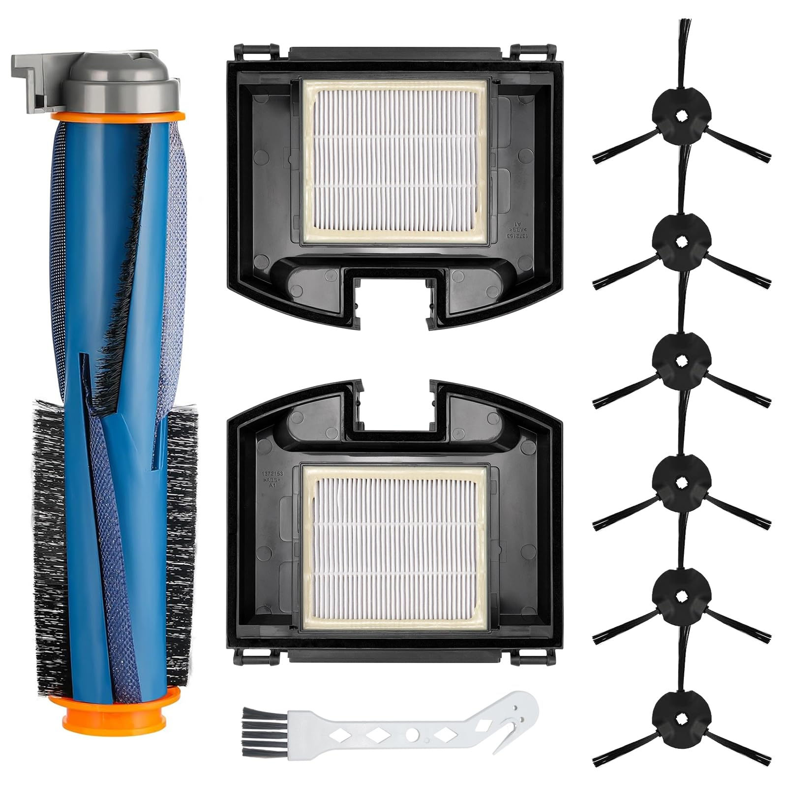 Photo 1 of 10 Pcs Replacement Accessories Kit for Shark RV2310 Matrix (Not for AV2310AE/ RV2310AE) Robot Vacuum Cleaner Parts, 1 Main Brush, 2 HEPA Filters, 6 Side Brushes, 1 Cleaning Brush
