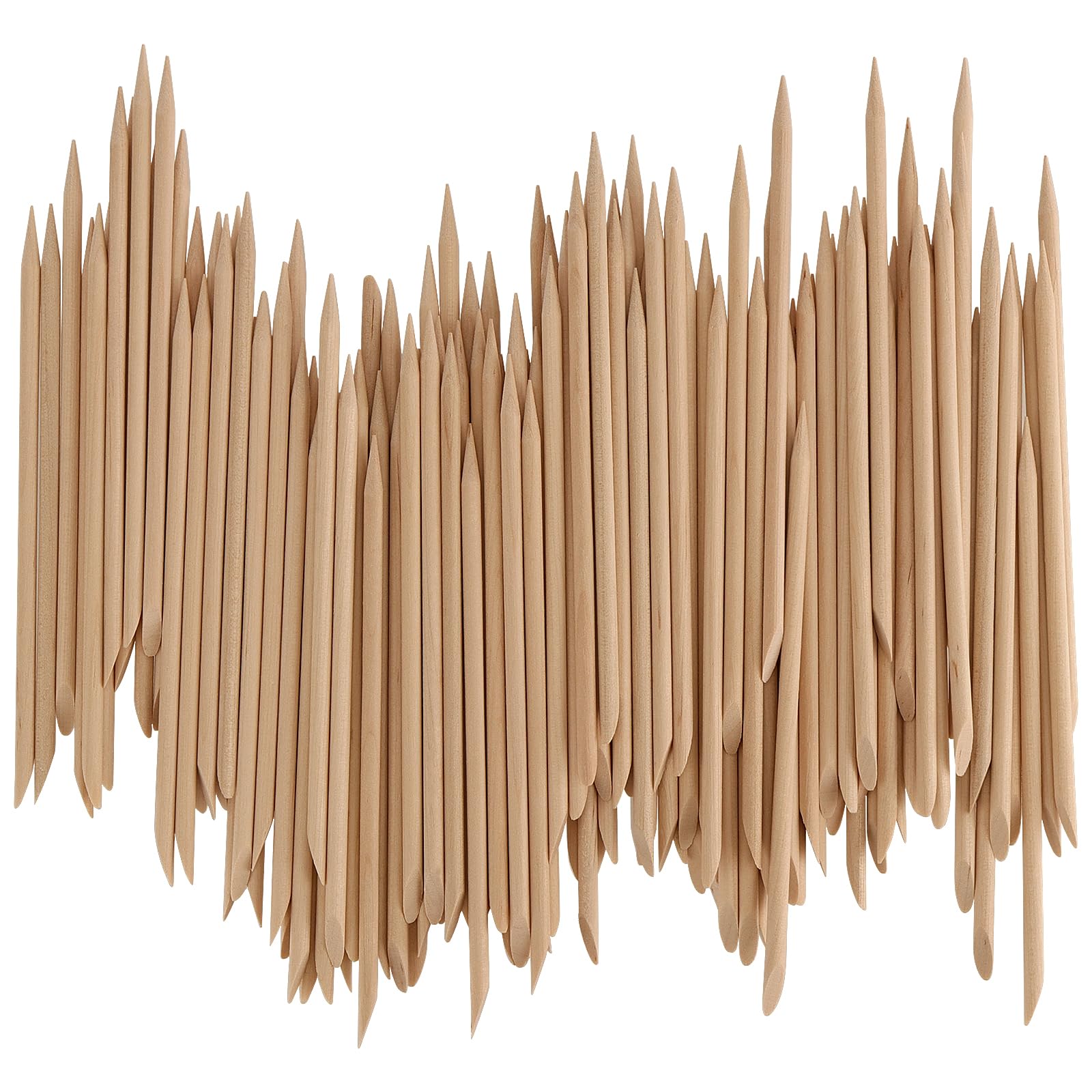 800PCS Orange Sticks for Nails, 4.5 Inch Wooden Orange Sticks, Double Sided Multifunctional Cuticle Pusher Wood Sticks for Nail Manicure Pedicure Remover