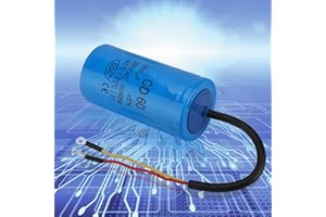 YUNIR CD60 Operating Capacitor 250 V AC 600 uF 50/60 Hz with Round line Capacitor for Motor air Compressor, Suitable for Starting Single-Phase Motors with a Frequency of 50 Hz and 60 Hz