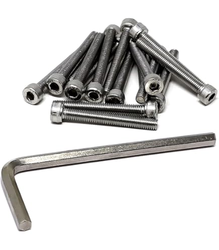 50-Pack M4-0.7 X 10mm Stainless Steel Socket Head Cap Screws - 304 Grade Allen Bolts Full Thread