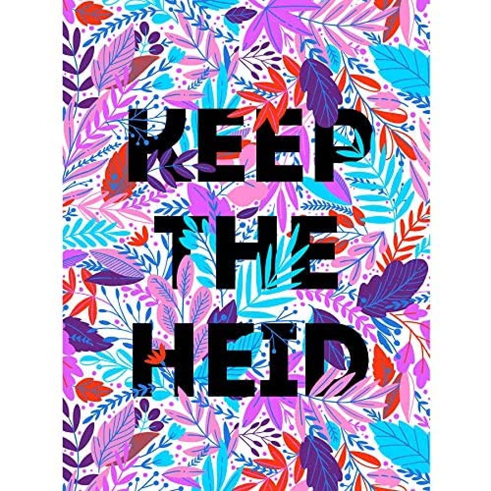 Wee Blue Coo Woven Flower Typography Scotland Keep Heid Art Print Canvas Premium Wall Decor Poster Mural