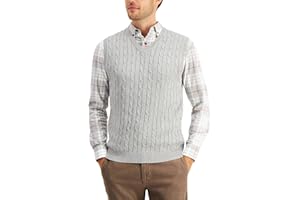 MNCEGEER Mens Knitwear Vest Sleeveless Casual V Neck Slim Fit Pullover Knitted Sweater