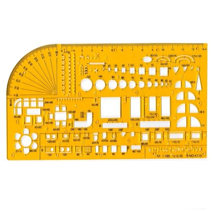 Drafting Templates Furniture Template W Protractor Expanded