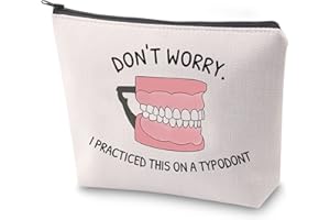 ZJXHPO Dentist Survival Kit Dental Life Gift Dental Hygienist Makeup Bag Dental Assistant Toiletry Bag Dental Gift For Woman (Typodont)