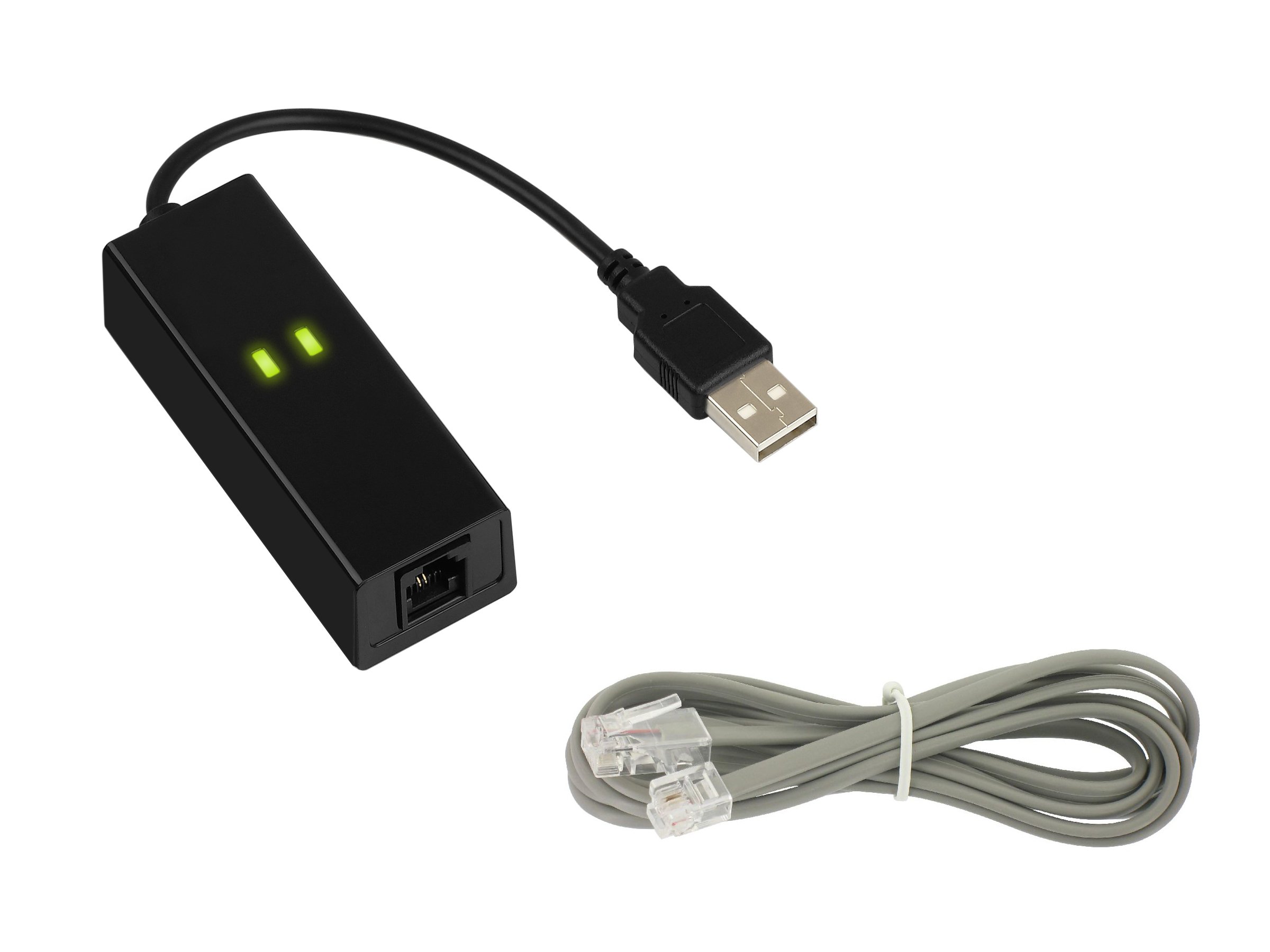 KALEA-INFORMATIQUE Fax Modem 56K adapter on USB port with RJ11 socket. CONEXANT chipset