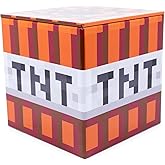 Minecraft TNT 4-Inch Tin Storage Box Cube Organizer with Lid | Basket Container, Cubby Cube Closet Organizer, Home Decor Play