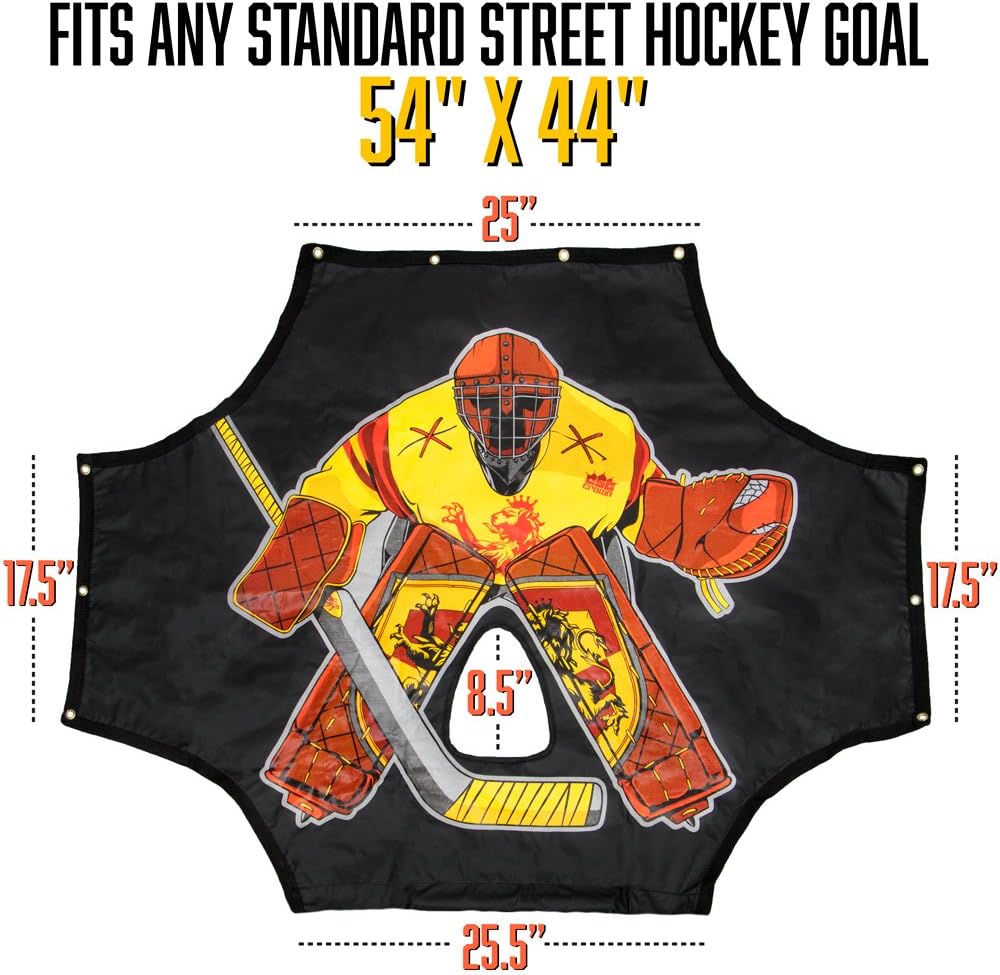 Crown Sporting Goods 54" x 44" Ultimate Red Knight Street Hockey Practice Shooting Target : Sports & Outdoors