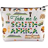 LEVLO South Africa Symbols Travel Cosmetic Bag South Africa Souvenir Gift Take Me To South Africa Makeup Zipper Pouch Bag For Traveler (Take Me To South Africa)