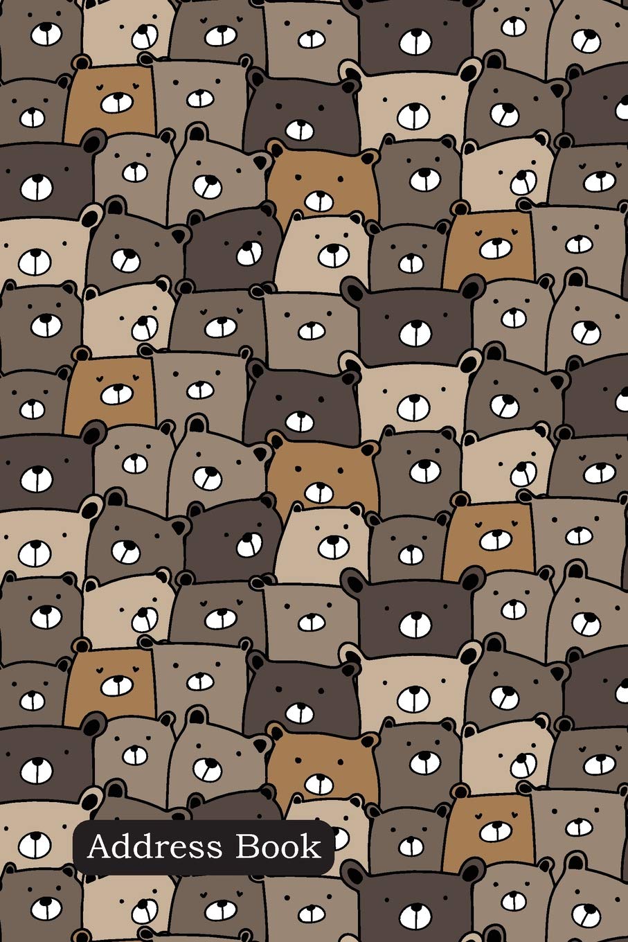 Address Book: Include Alphabetical Index With Hand Drawn Bears Cover