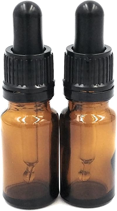 Wilson Two 10ml Amber Glass Bottles with Dropper Pipettes