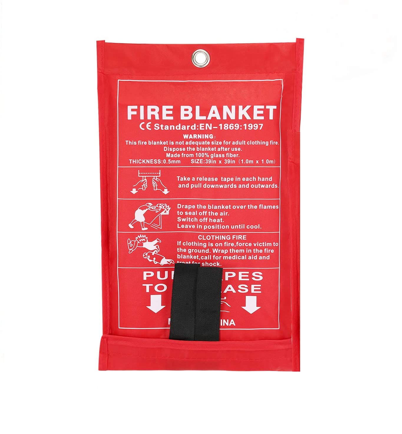 Namvo Fire Blanket, 1.5m*1.5m Suppression Flame Retardant Safety Blanket for Home Kitchen 1.0mm Thick