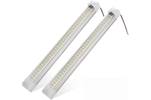 ANYPOWK 12 Volt LED Lights Bar, Warm White 3000K 13.4 Inch 99 LED 5W 500 Lumens, LED Car Interior Light Strip with Switch for RV Van Boat Trailer Camper, Pack of 2