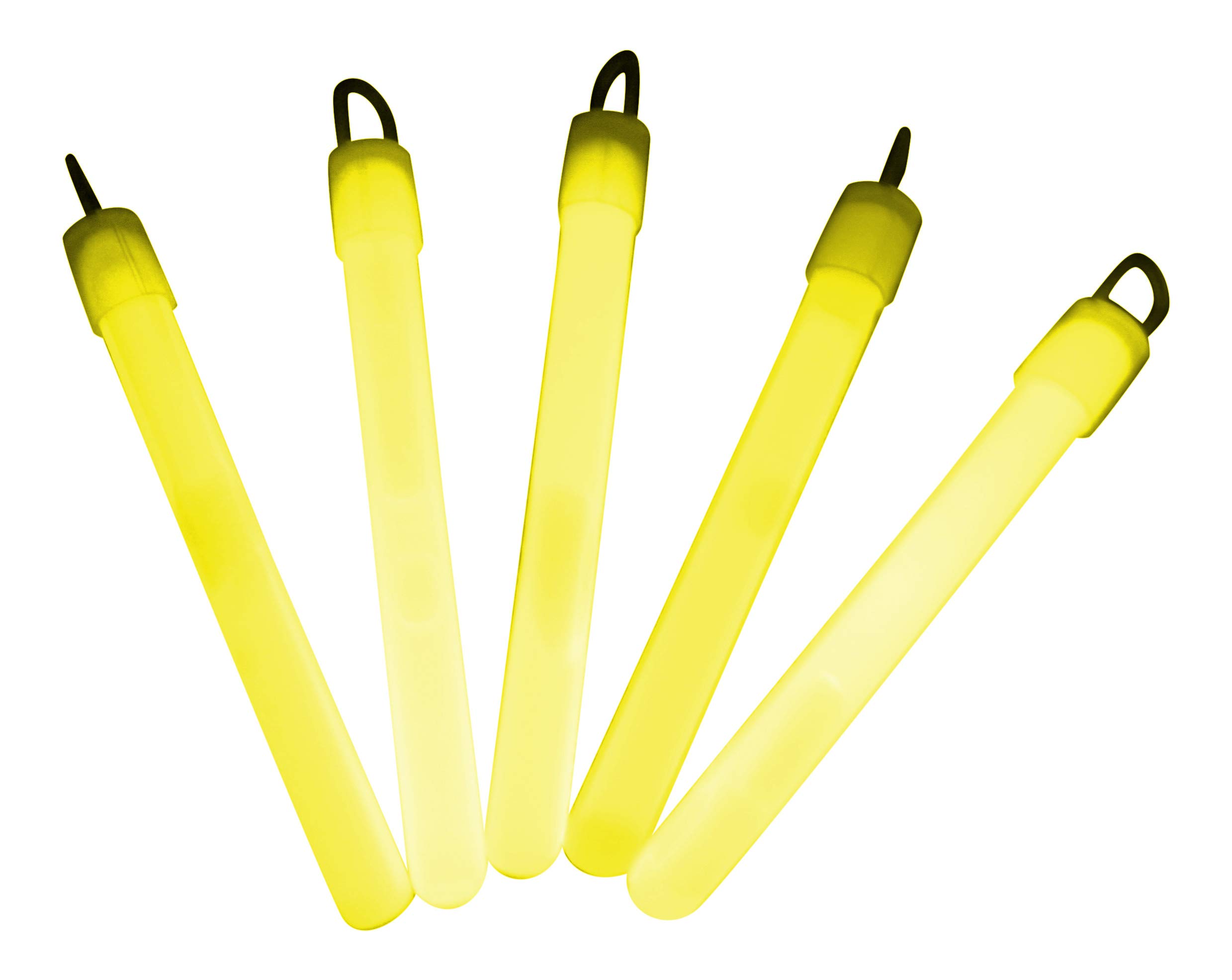 Glowtopia 4 inch Glow Sticks/Glow Batons (1cm thick) - Premium Glowsticks from (Yellow, 25 Pack) — image 1