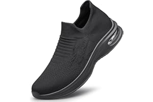 YHOON Mens Walking Shoes Slip on Lightweight Running Shoes Workout Athletic Tennis Shoes Gym Sneakers