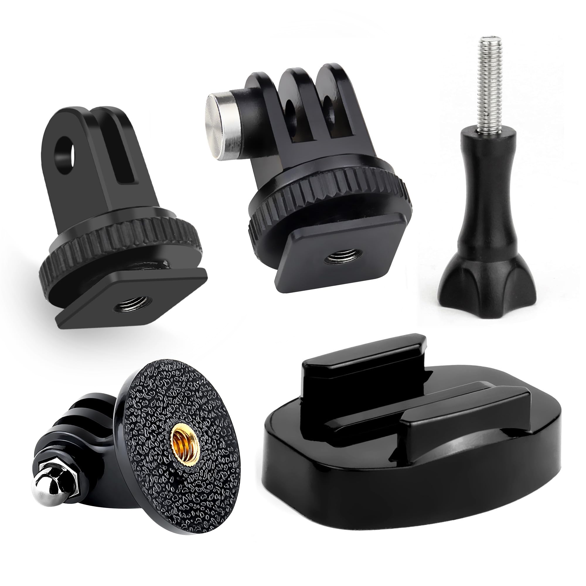 YALLSAME Quick Release Tripod Adapter + Tripod Mount + Cold Shoe Convert Adapter + Thumb Screw for GoPro Hero 13 12 11 10 9 8 7 6 5 DJI Osmo Action