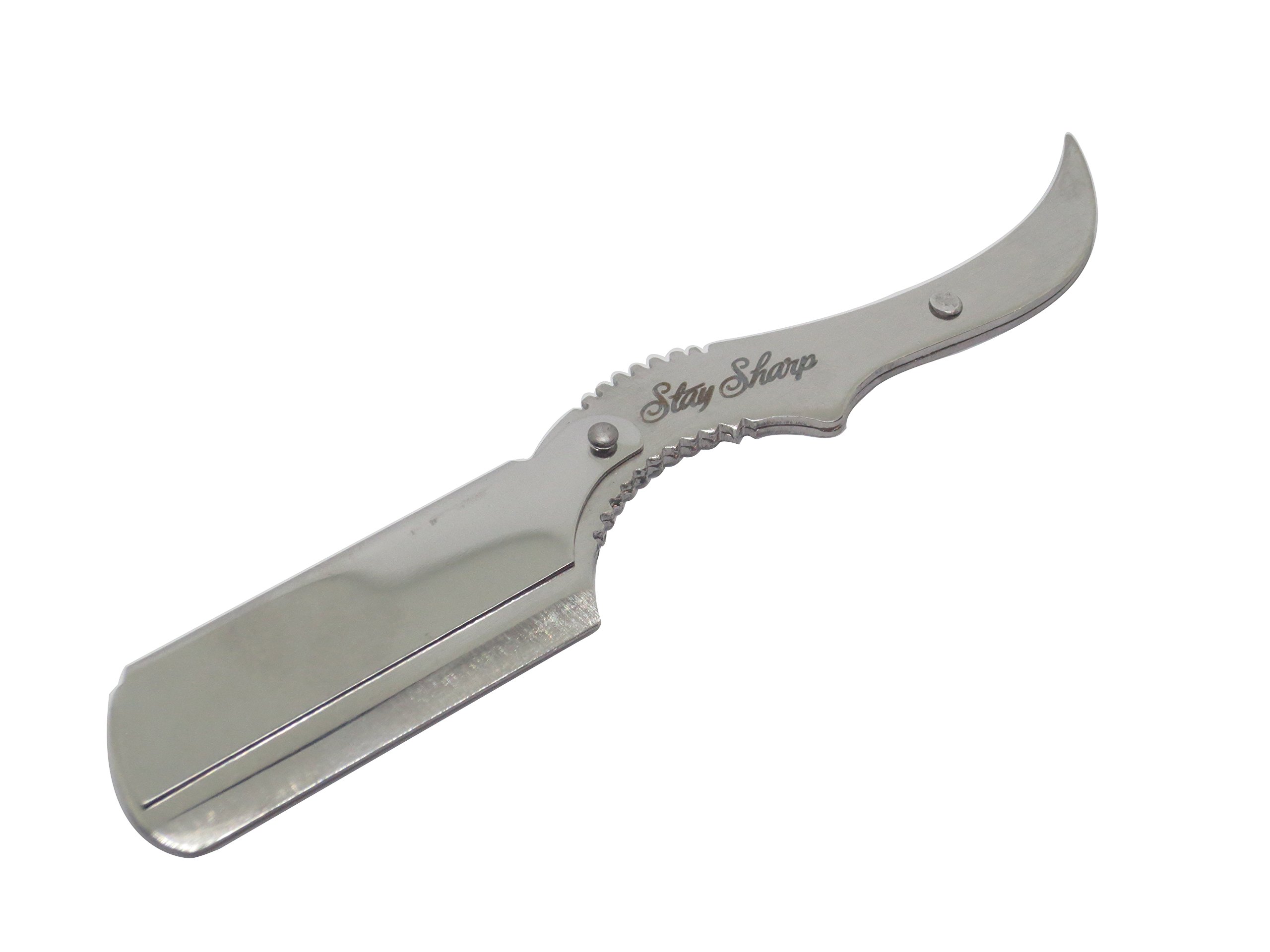 Premium Straight Razor For Barbers Holder No Handle Stealth Matte And