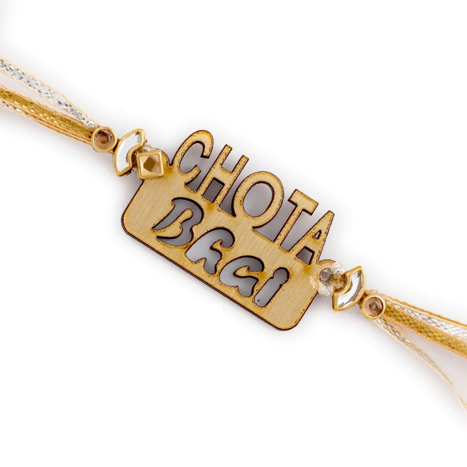 aapno rajasthan chota bhai motif wooden rakhi