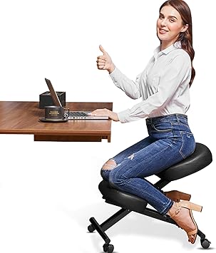 Himimi Chaise A Genoux Chaise De Bureau Ergonomique Reglable Pour La Maison Et Le Bureau Amazon Fr Cuisine Maison