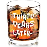Futtumy 30th Birthday Gifts for Men,10 OZ Thirty Years Later Whiskey Glass, 30 Year Old Birthday Gifts for Men Him Dad Father Husband Brother Boyfriend Uncle, Gift for Christmas Father's Day