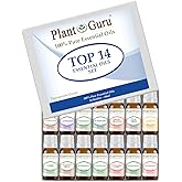 Essential Oil Set 14-10 ml Therapeutic Grade 100% Pure Frankincense, Lavender, Peppermint, Rosemary, Orange, Tea Tree, Eucalyptus, Grapefruit, Lemon, Lime, Clove, Spearmint, Lemongrass, Cinnamon