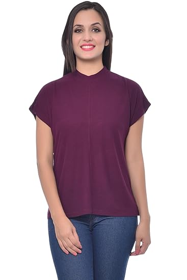 Womens's Viscose Crepe Top(Wine, XS-4XL)
