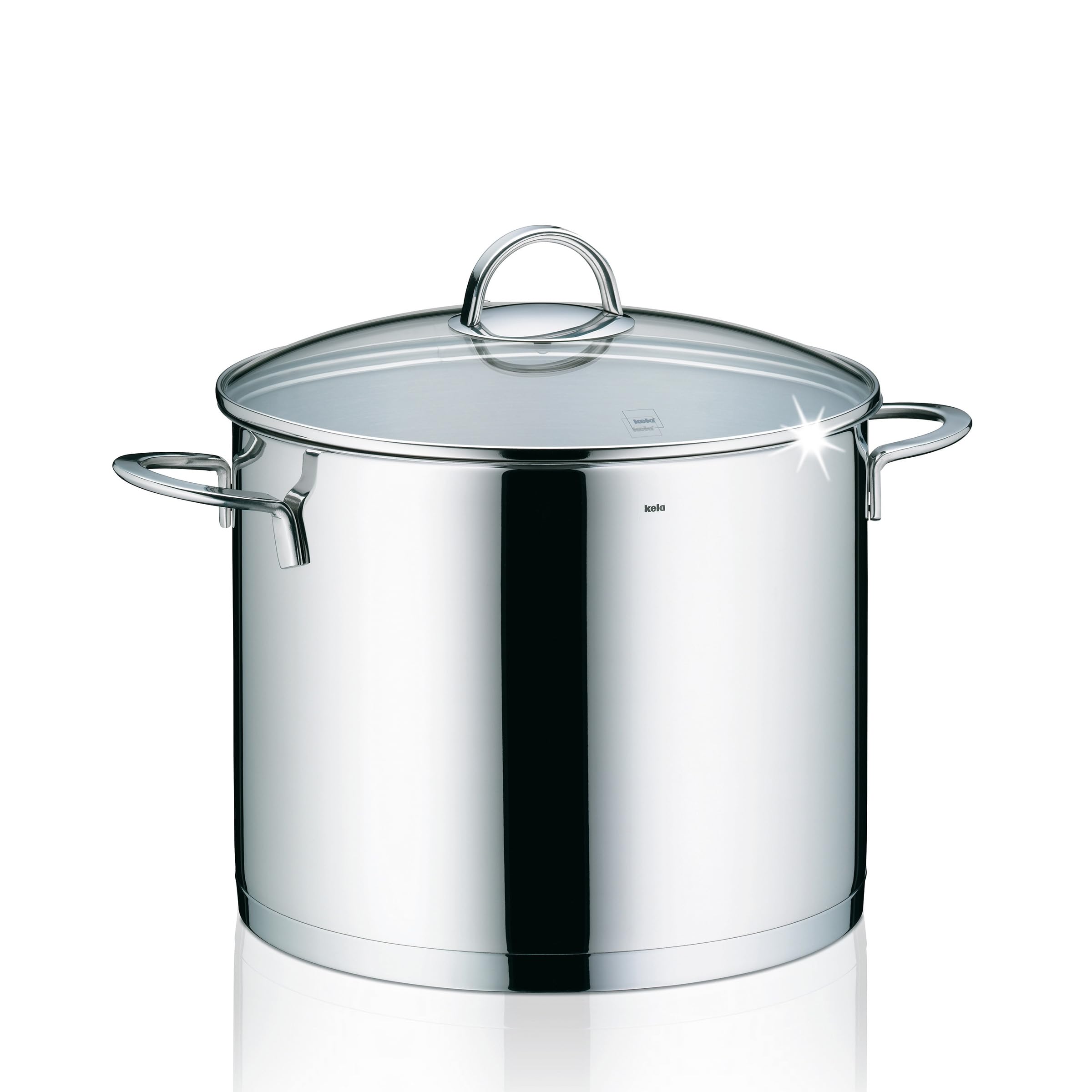 Kela 10961 Vegetable Pot, 9 L Capacity, Diameter: 24 cm, 18/10 Stainless Steel with Shiny Finish, Suitable for Induction, Cailin