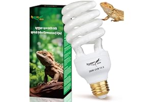 UVB Bulb for Reptiles, 10.0 26W UVB Light for Reptiles, Hygger zoo UVA UVB Reptile Light Bulb Reptile UVB Bulb UVB Light for Bearded Dragon Turtle Lizard Reptile Lamp Terrarium Lamp for Desert Reptile