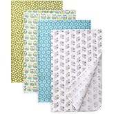 Gina Era Cotton Flannel Receiving Blankets Baby 4 Pcs, Baby Swaddle Blankets, Baby Flannel Blanket 30 X 40 Inch for Boy Girl (STYLE-19)