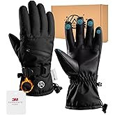 INPAKO Winter Thermal Gloves for Men Waterproof Ski Warm Gloves Windproof Cold Weather with Touchscreen for Running Cycling