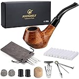 Joyoldelf Creative Wooden Smoking Pipe Set with Gift Box, Rosewood Pipe with Pipe Cleaners and Other Smoking Accessories