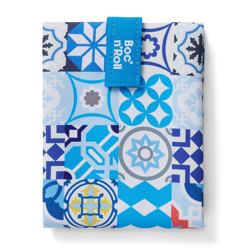 Roll'eat ® Reusable Sandwich Bag | Sandwich Container | Eco Friendly Food Bag | Washable | Blue Color - Boc'n'Roll Patchwork