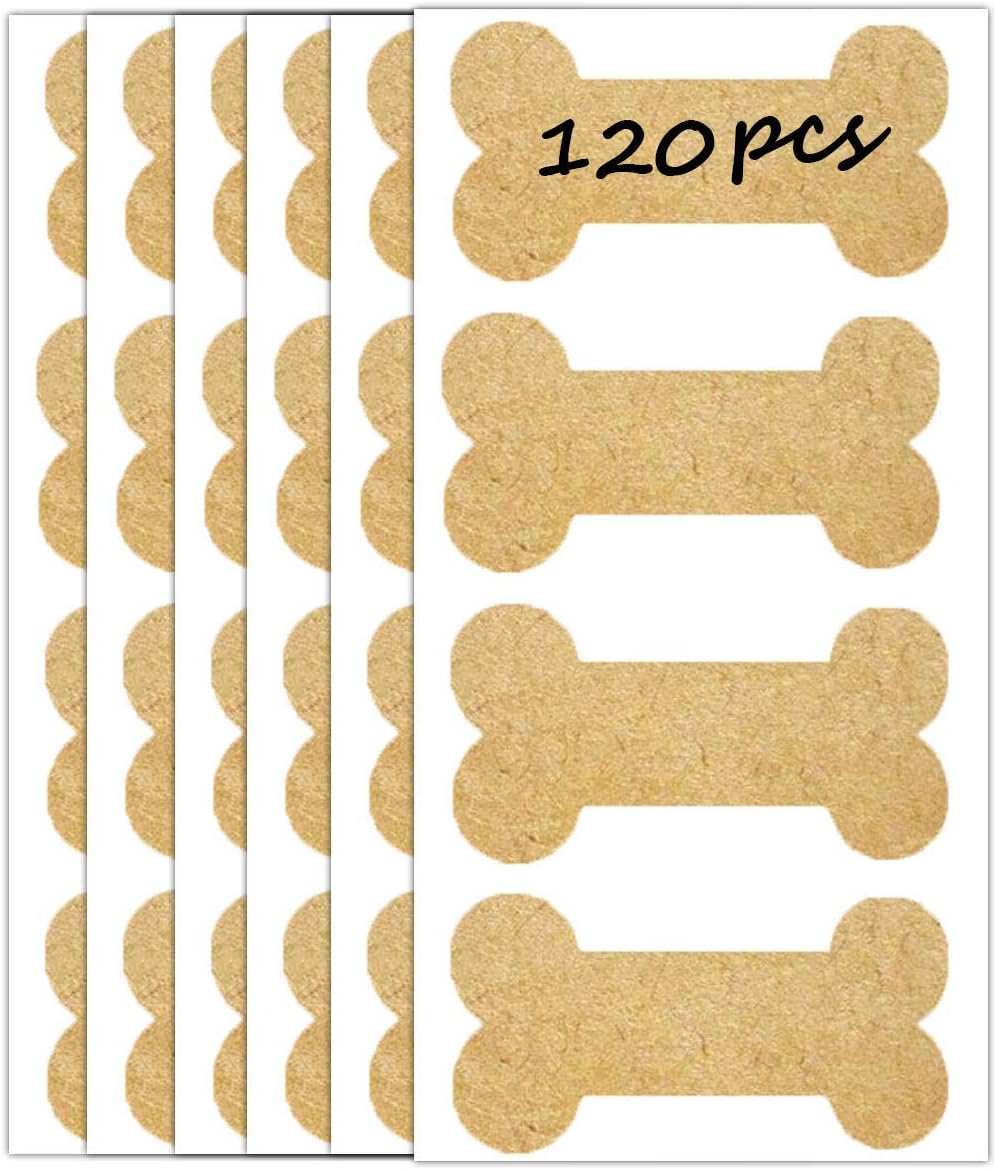 Kraft Dog Bone Labels, 2.75" x 1.5" Inches Wall Decor Dog Party