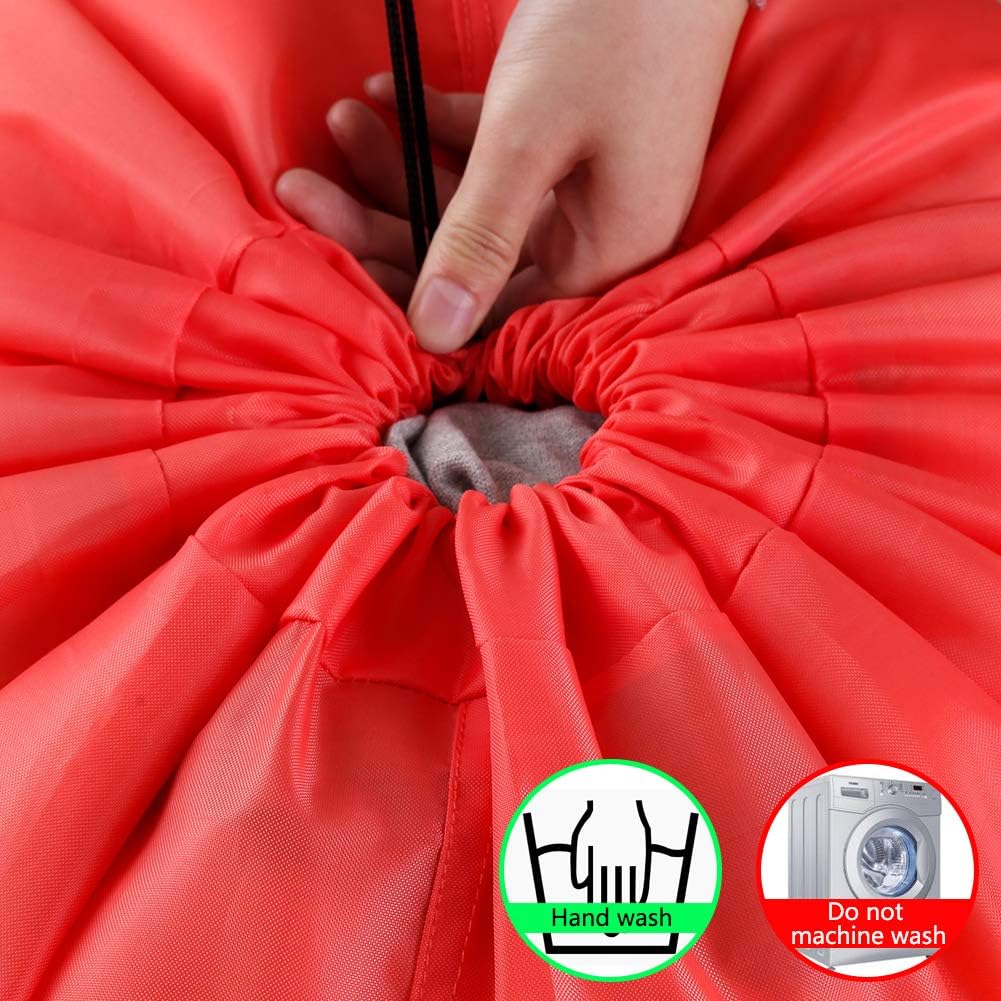 IHOMAGIC Laundry Bag Large Foldable Laundry Bag Washable Storage Bag with Nylon Rope Lightweight Portable Bag for Dirty Clothes Blanket 100L in Bedrooms - Image 4