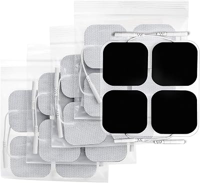 AUVON TENS Machine Pads 50x50mm 20 Pcs Latex-Free 3rd Gen Electrodes