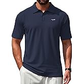 Lexiart Men's Golf Shirts Short Sleeve Loose Fit Moisture Wicking Polo Summer Fashion Casual M-3XL