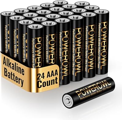 POWEROWL AAA Batteries 24 Pack Alkaline 1.5V High-Capacity Long Lasting