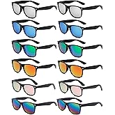 Eyegla 8/12/18 Pack Neon Sunglasses Bulk Colorful Multipack Party Sunglasses Retro Glasses Party Favor for Adult Men Women