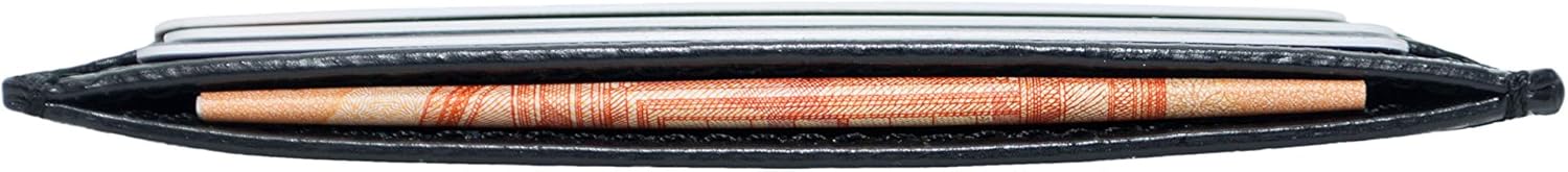 Tru Virtu® Ultra Slim Wallet Carbon Card Holder - RFID/NFC Protection - Black Leather - Unisex Adults - Wallet - Image 5